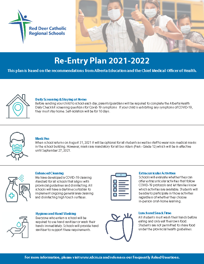 Red Deer Catholic Regional Schools ReEntry Plan 20212022 Red Deer